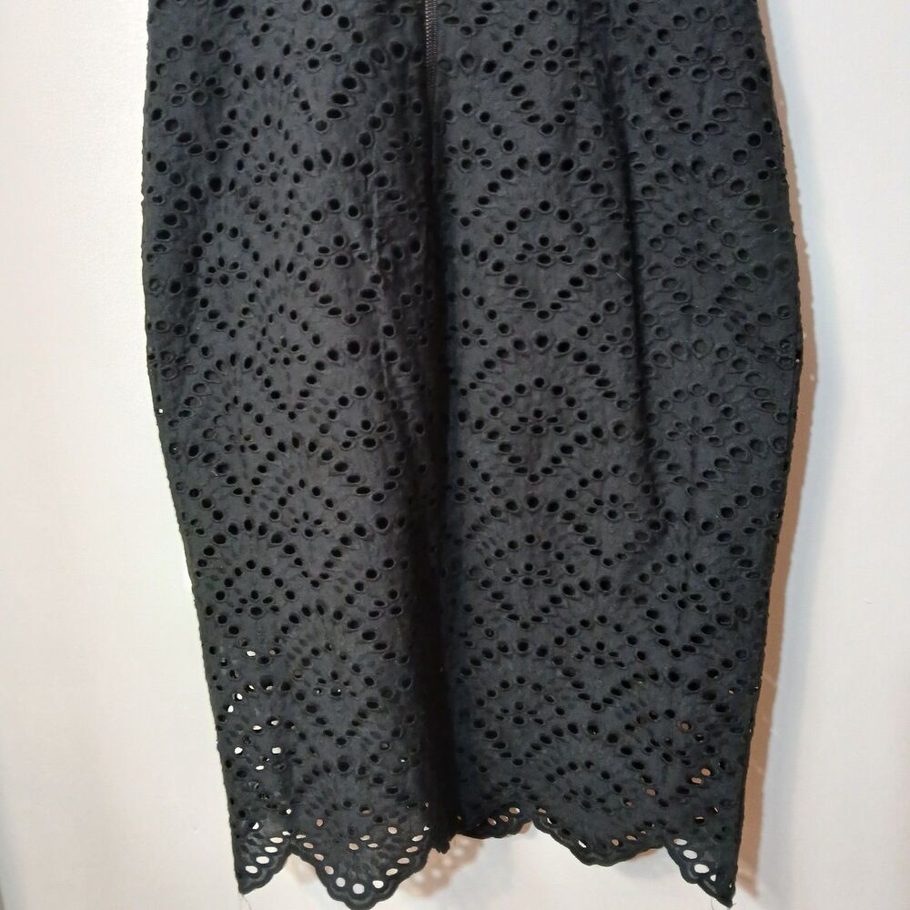 Bardot Sofia Womens Size 8/M Black Eyelet Lace Embroidered Cocktail Party Dress - Picture 9 of 14